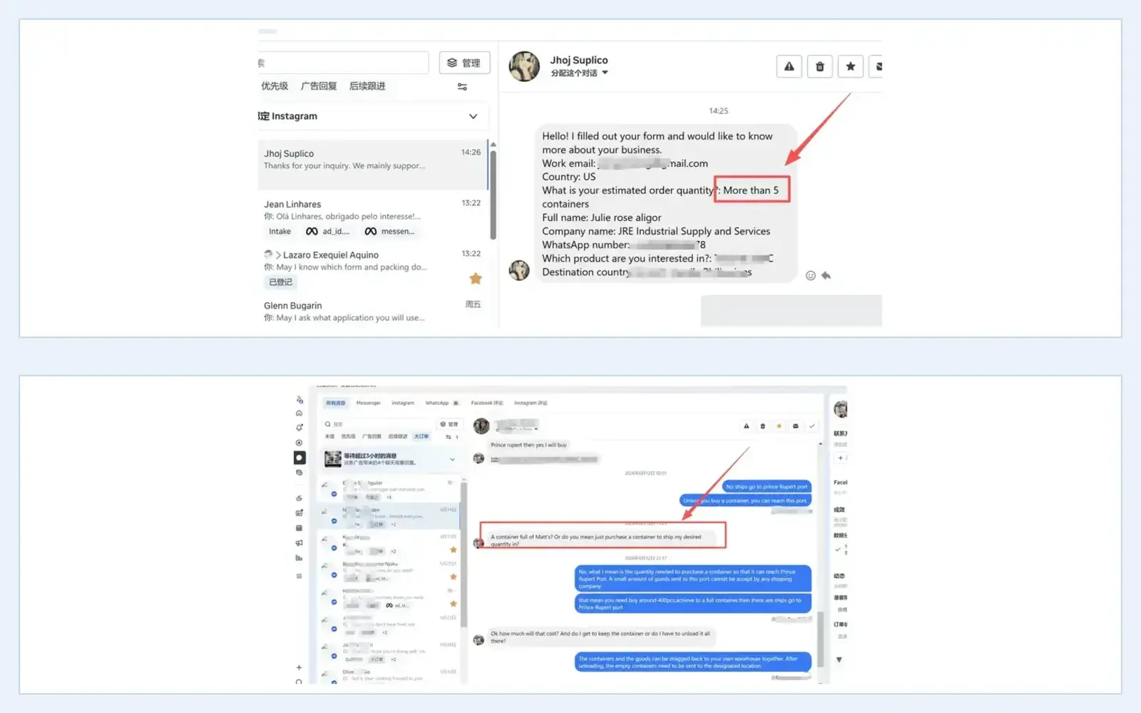 El material muestra acciones reales de contenido, prospección, cotización y seguimiento.